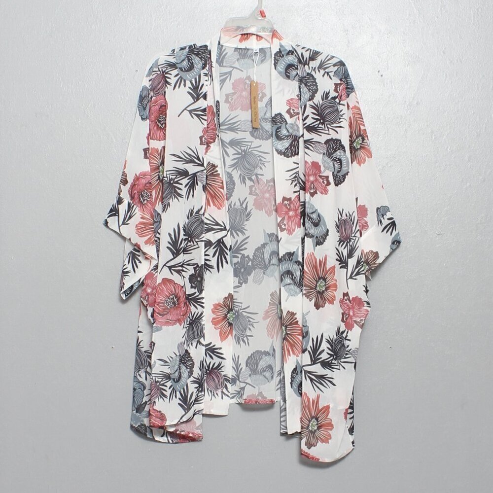 Weiyan nwt floral lightweight kimono swim cover